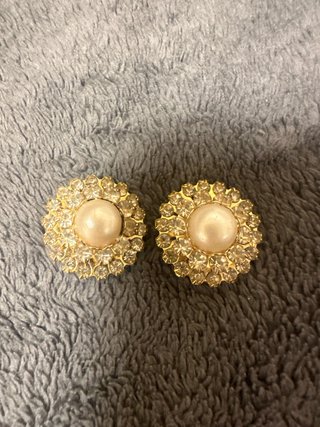 Pendientes Nina Ricci Perla y Swarovski