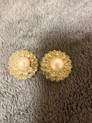 Pendientes Nina Ricci Perla y Swarovski
