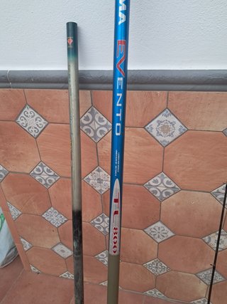 6 Cañas de pesca telescópicas y feeder(+tripode)