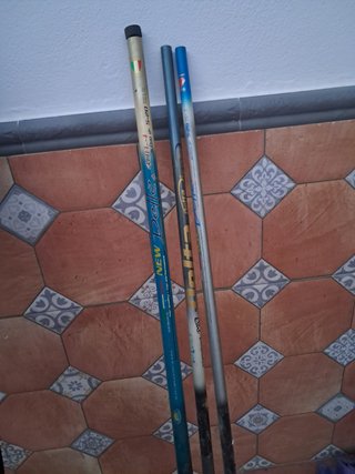 6 Cañas de pesca telescópicas y feeder(+tripode)