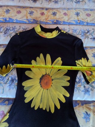 Vestido Desigual flores margaritas negro talla M