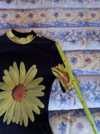 Vestido Desigual flores margaritas negro talla M