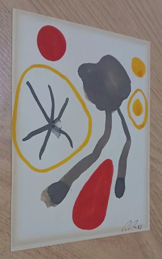 PINTURA ORIGINAL ESTILO MIRÓ - ARTE