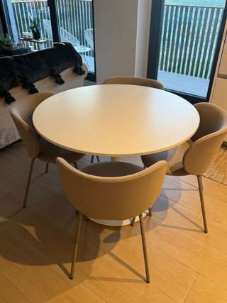 4 Sillas Ikea Beige Tela