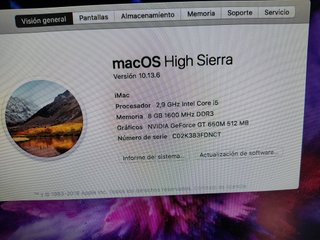 iMac 2012 Intel Core i5 2.9GHz 8GB RAM