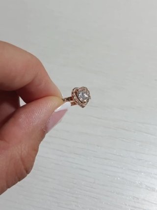 Anillo Pandora Corazón Rosa Oro