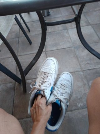 Zapatillas Nike Air Force 1 Blancas y Azules