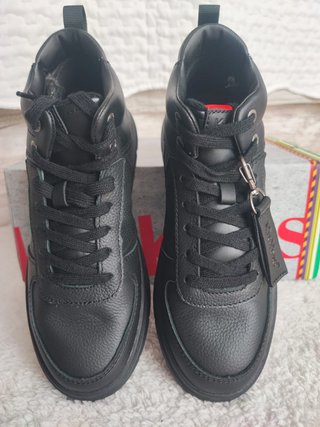 Kickers Zapatillas Piel Negra Talla 38