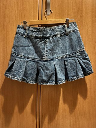 Falda vaquera plisada