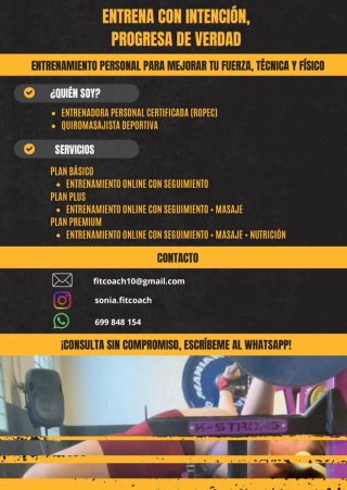 Entrenamiento personal, mejora fuerza, técnica y f