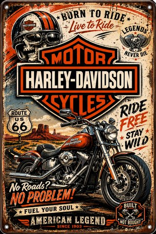 Lote 2 Chapas Harley-Davidson