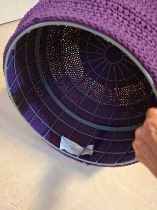 Pouf rotondo viola Ikea