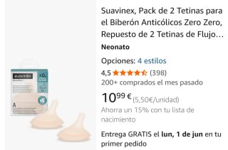 Tetinas Suavinex Zero Zero Pack 2