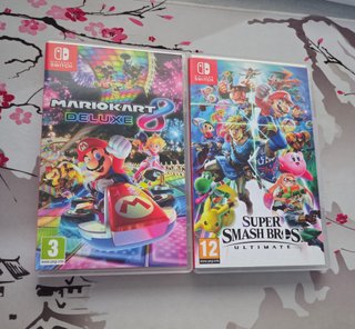 Mario Kart 8 Deluxe y Smash Bros Ultimate switch