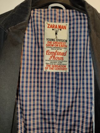 Americana Zara Man Negra Hombre