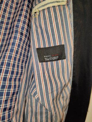 Americana Zara Man Negra Hombre
