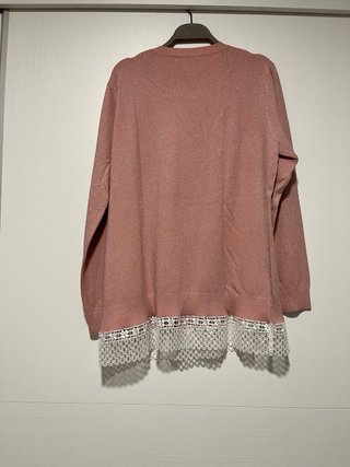Jersey mujer mariposas rosa y blanco