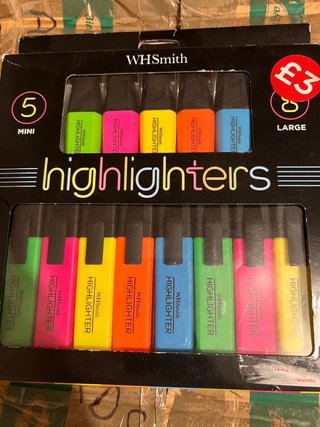 Pack 13 Subrayadores WHSmith (Importados UK)
