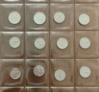 104 monete Lire Italiane, vari valori