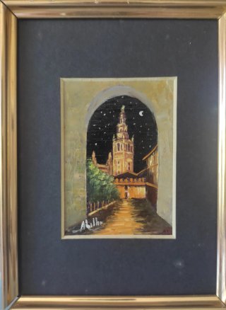 Cuadro Giralda Pintado a Mano