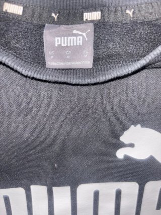 Sudadera Puma Logo Blanco Negra