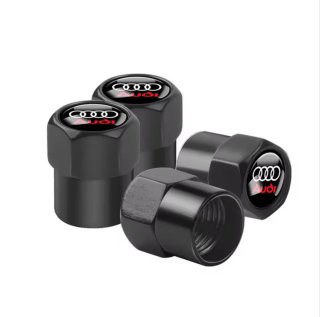Tampas Válvula Audi Preto (4 Unidades)