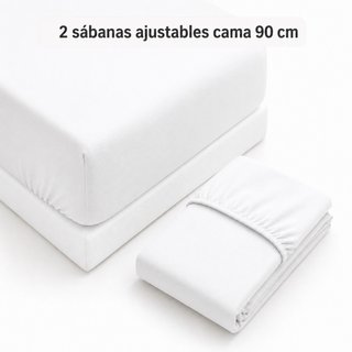 2 Sábanas Ajustables Cama 90 cm