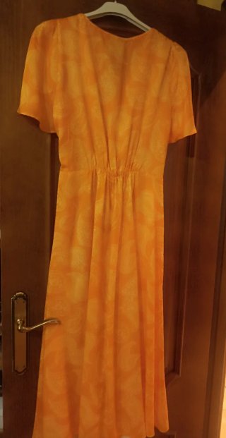Vestido naranja estampado S