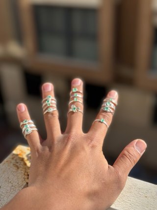 Anillos Plata Esmeralda Colombiana