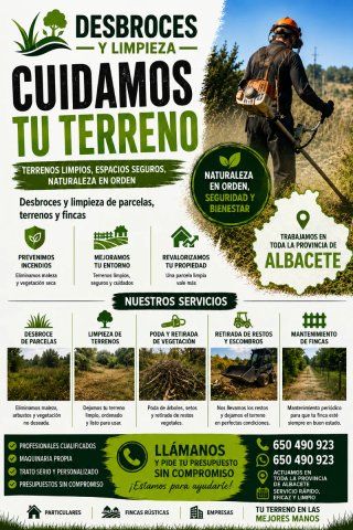 Desbroces y limpiezas de parcelas