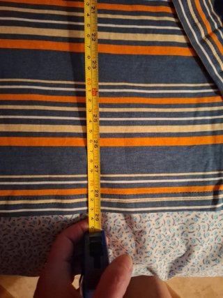 Pijama Hombre Tiras Azul Naranja Talla L