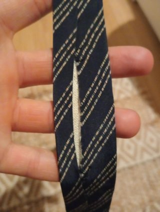 Corbata Loewe Azul Marino Rayas Vintage Retro