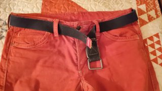 Pantaloni rossi con cintura XL 52