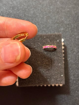 Pendientes Aro Fossil Fucsia