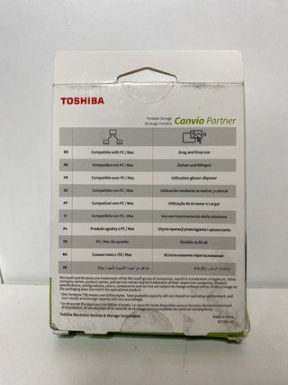 : Disco Duro Externo Toshiba Canvio Partner 1TB