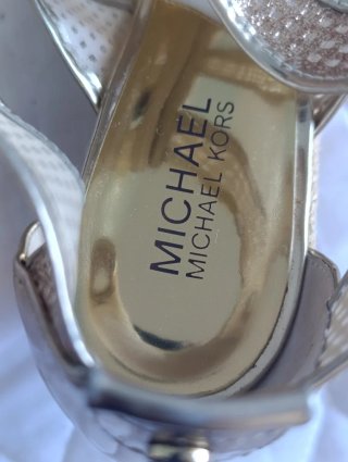 Sandalias Michael Kors Cuña Doradas Talla 37