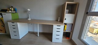 Escritorio 200cm + 2 Sillas