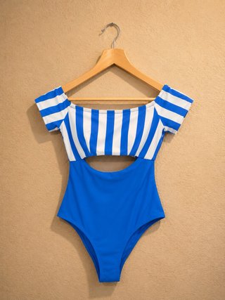 Bañador o body rayas y azul