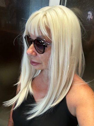 Peluca Bob rubia larga