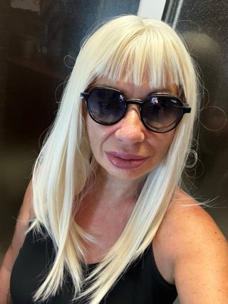 Peluca Bob rubia larga