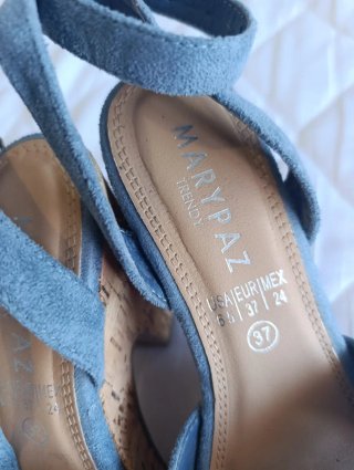 Sandalias Mary Paz Talla 37 Azul