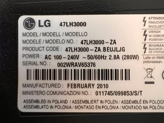 Televisor LG 47 Negro LG 47” Full HD