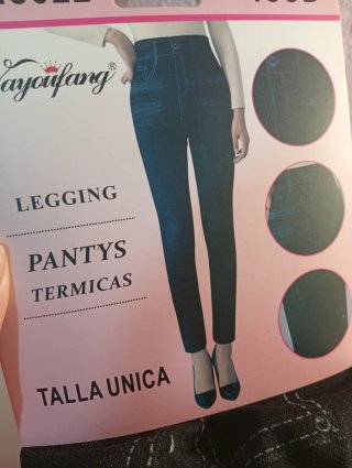 Legging térmico con estampado de tejano