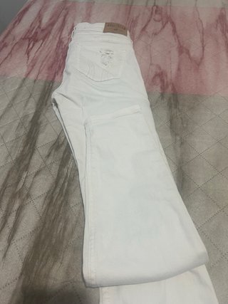 Pantalones Hollister rotos blancos Talla xs