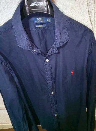 Camisa Polo Ralph Lauren XL Azul Hombre original