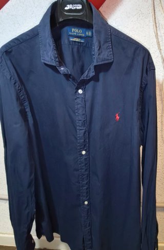Camisa Polo Ralph Lauren XL Azul Hombre original
