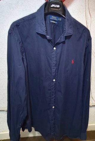 Camisa Polo Ralph Lauren XL Azul Hombre original
