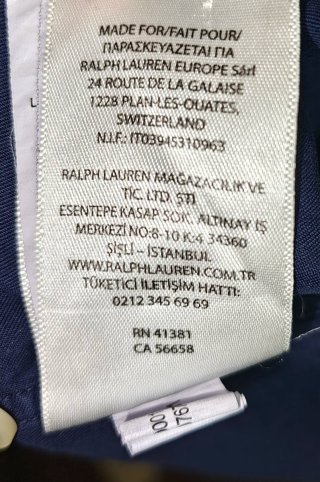Camisa Polo Ralph Lauren XL Azul Hombre original