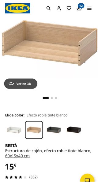 Cajón Ikea Vesta + Laxviken + rieles