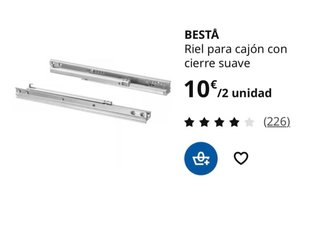 Cajón Ikea Vesta + Laxviken + rieles